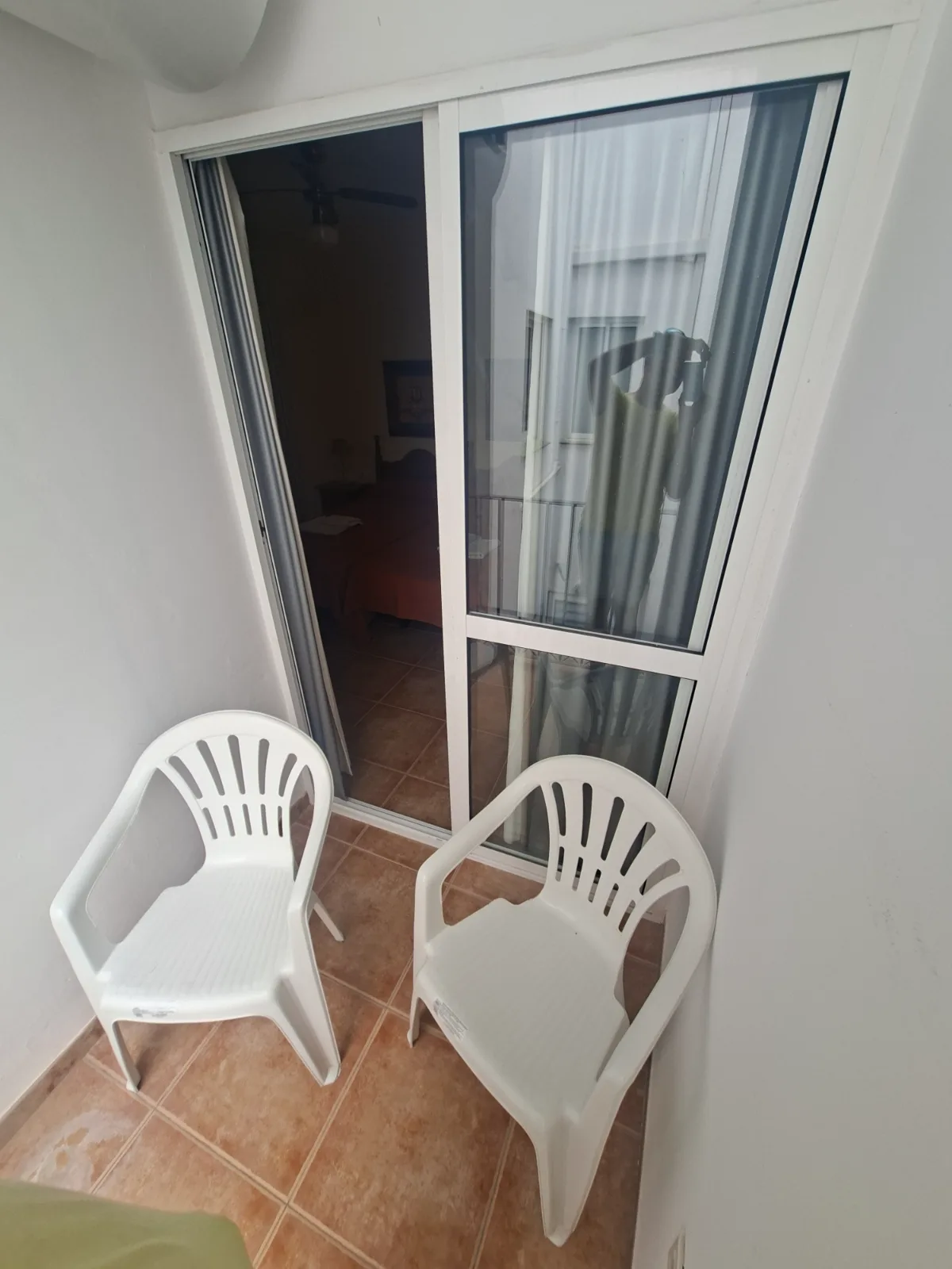 Balcony facing the inner patio